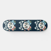 Girly Skull and Crossbones Skateboard (Horz)