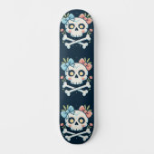 Girly Skull and Crossbones Skateboard (Recto)