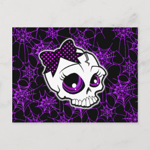 Girly Skull Briefkaart