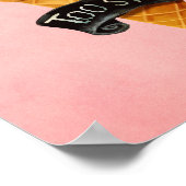 Girly Skull Ice Cream Cone Poster (Hoek)