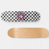 Girly Skull Skateboard (Horizontaal)