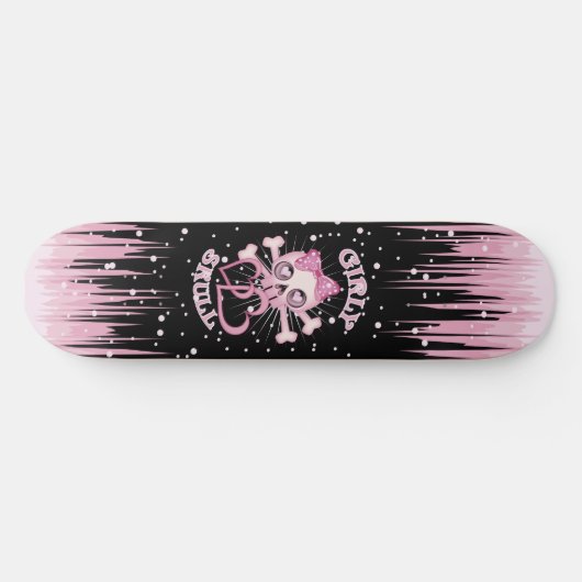 Girly Skull Skateboard (Horizontaal)