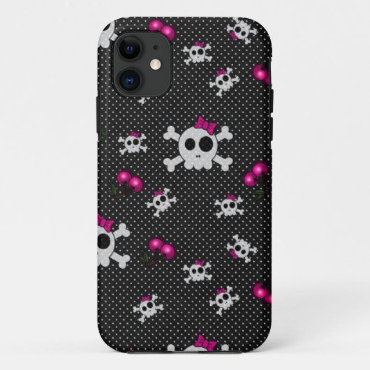 Girly Skulls Case-Mate iPhone Case (Achterkant)