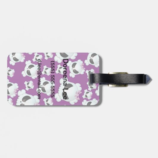 Girly Skullz Bagagelabel (Achterkant horizontaal)
