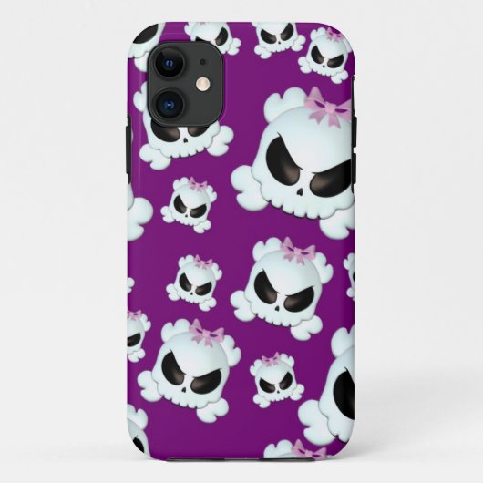 Girly Skullz Case-Mate iPhone Case (Achterkant)