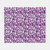 Girly Skullz Fleece Deken (Voorkant (Horizontaal))