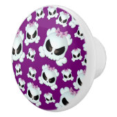 Girly Skullz Keramische Knop (Rechts)