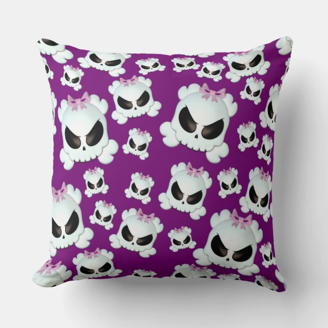 Girly Skullz Kussen (Voorkant)