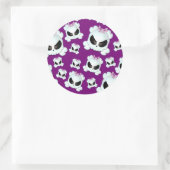 Girly Skullz Ronde Sticker (Tas)