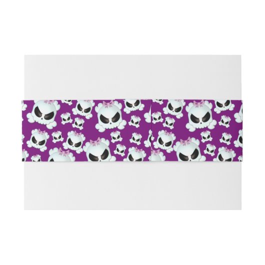 Girly Skullz Uitnodigingen Wikkel (Achterkant Voorbeeld)