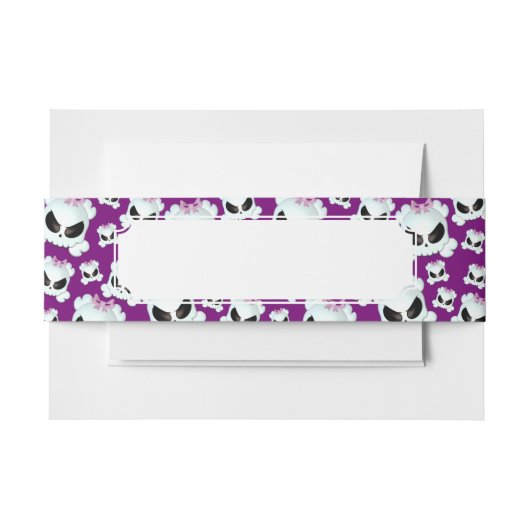 Girly Skullz Uitnodigingen Wikkel (Voorkant Voorbeeld)