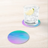 Girly Soft Rainbow kleurde Sky Ronde Kartonnen Onderzetter (Insitu)