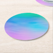 Girly Soft Rainbow kleurde Sky Ronde Kartonnen Onderzetter (Gebogen)