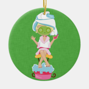 Girly Spa Girl Keramisch Ornament