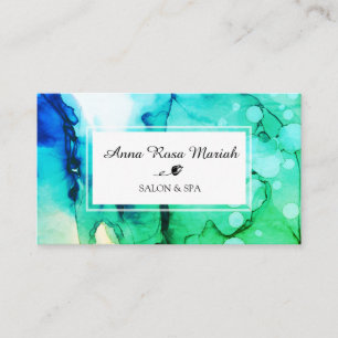 *~* Girly Spa & Salon Artistieke Abstracte Waterve Visitekaartje