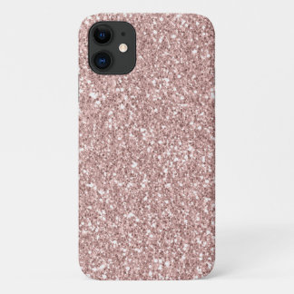 Girly Sparkle Blush Pink Glitter iPhone 11 Hoesje