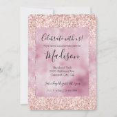 Girly Sparkle Pink Glitter Kaart (Voorkant)