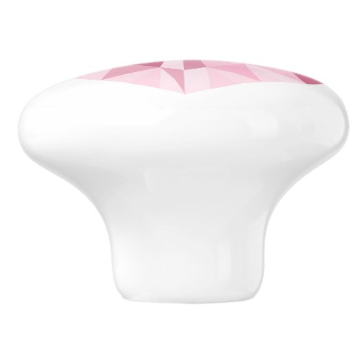 Girly Sparkly Diamond Roze Hart Keramische Knop (Zijkant)