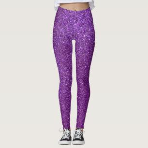 Girly Sparkly Royal Paars Glitter Leggings