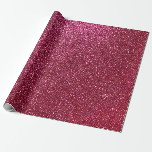 Girly Sparkly Wine Burgundy Red Glitter Cadeaupapier (Uitgerold)