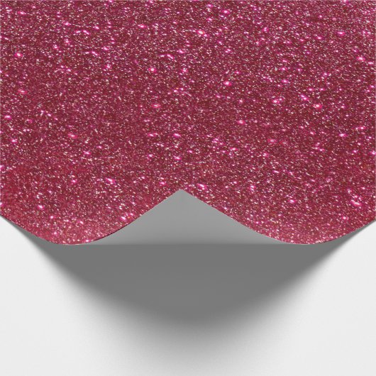 Girly Sparkly Wine Burgundy Red Glitter Cadeaupapier (Hoek)