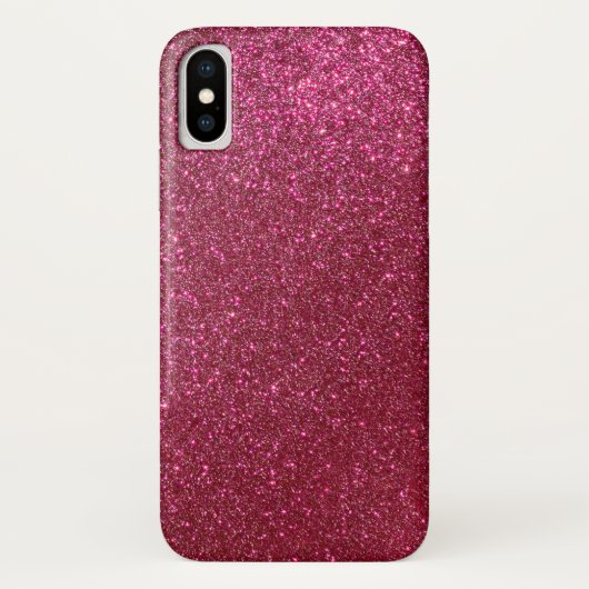 Girly Sparkly Wine Burgundy Red Glitter Case-Mate iPhone Case (Achterkant)