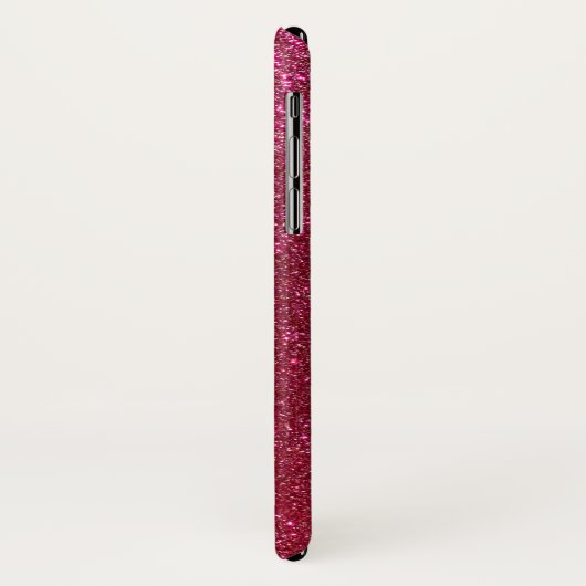 Girly Sparkly Wine Burgundy Red Glitter Case-Mate iPhone Case (Achterkant/links)