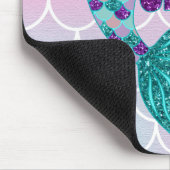 Girly Splashy Sassy Pink Paars Green Mermaid Tail Muismat (Hoek)