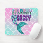 Girly Splashy Sassy Pink Paars Green Mermaid Tail Muismat (Met muis)