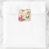 Girly  sticker w / rozen en vlinders (Tas)