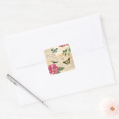 Girly  sticker w / rozen en vlinders (Envelop)