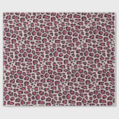 Girly stijlvolle luipaard dierenprint roze chic cadeaupapier (Vlak)