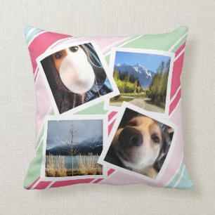 Girly Stripes 4 Random Instagram Foto's 2 Kussen