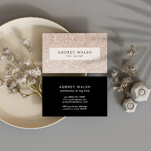 Girly Stylish Champagne roze glitter Luxury Visitekaartje