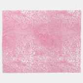  Girly Sugar Pink Glitter Luipaard Fleece Deken (Voorkant (Horizontaal))