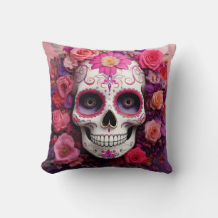 Girly Sugar Skull-Sierkussen Kussen