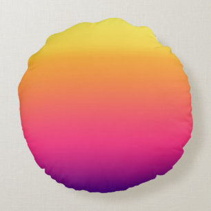 Girly Summer Tropical Gradient Abstracte Sunset Rond Kussen