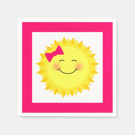 Girly Sunshine Party Servet (Voorkant)