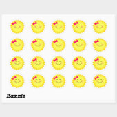 Girly Sunshine Ronde Sticker (Vel)