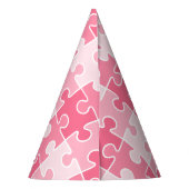 Girly Sweet roze puzzels stuk Feesthoedjes (Achterkant)