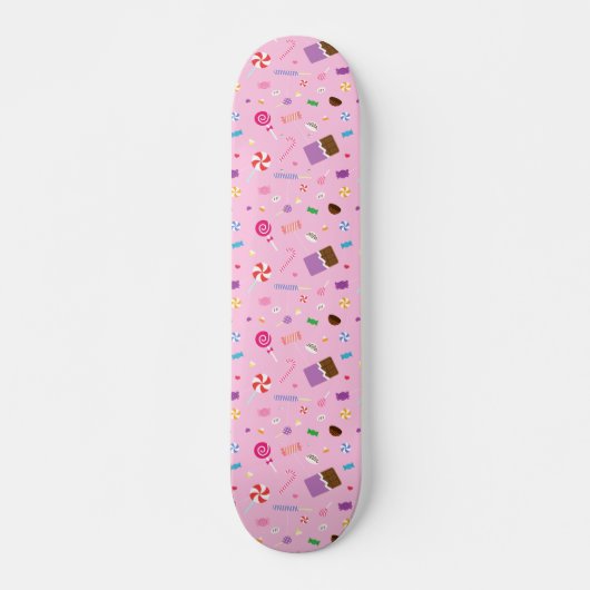 Girly Sweet Snoep Pattern Skateboard (Voorkant)