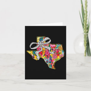 Girly Texas State Kaart Bloemen Coquette Boog 4e v