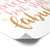 Girly "Too Tired To Function" Saying Poster (Hoek)