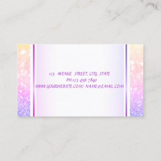 Girly Trendy Modern Ombre Elegant Lips Visitekaartje (Achterkant)