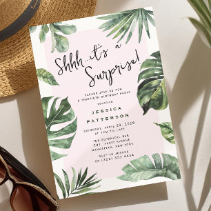 Girly Tropical Summer Adult Surprise Verjaardag Kaart