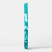 Girly Turquoise Glitter Monogram Case-Mate iPhone Case (Achterkant / Rechts)