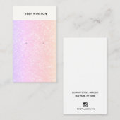 Girly Unicorn Rainbow Glitter Earring Holder Visitekaartje (Voorkant / Achterkant)