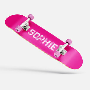 Girly Varsity Roze Skateboard gepersonaliseerde na