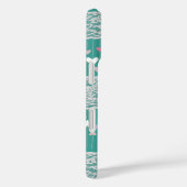 Girly versierd hartpatroon met kant Turquoise Case-Mate iPhone Case (Achterkant / Rechts)