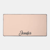 Girly Vrouwelijke Blush Roze Typografie Script Naa Bureaumat (Voorkant)